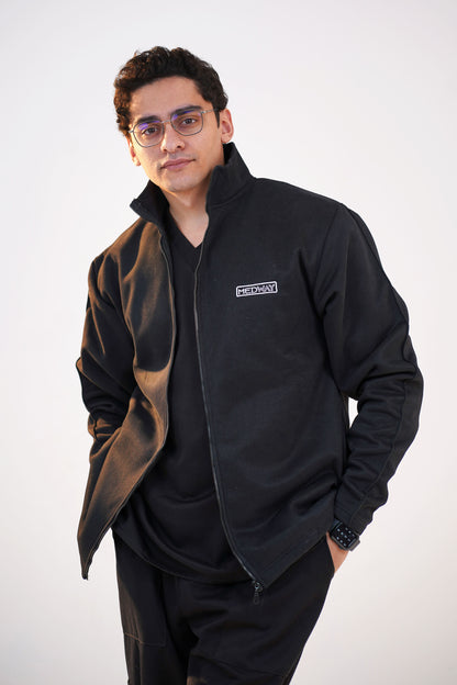 Jet Black Hacker Jacket